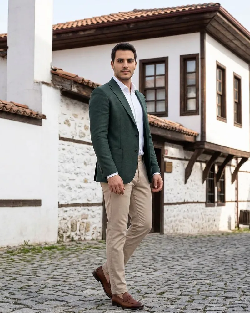Green Blazer - Blazers by Savas Textile