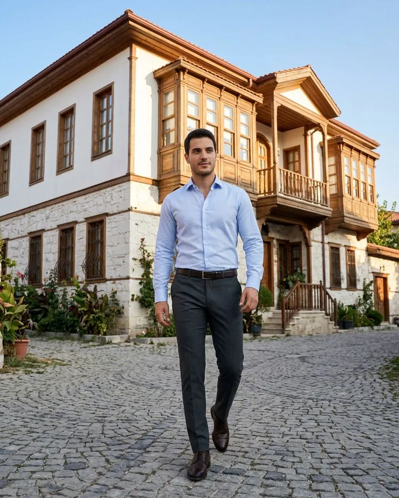 Charcoal Grey Slim Trousers - Trousers by Savas Textile